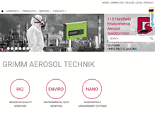 Tablet Screenshot of grimm-aerosol.com